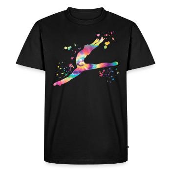 Ballet Danseur Colorsplash Man Ballerino - T-shirt Premium bio Homme - noir - Devant - Nico (187cm)