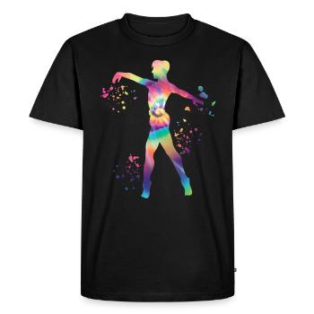 Ballet Danseur Colorsplash Man Ballerino - T-shirt Premium bio Homme - noir - Devant - Nico (187cm)