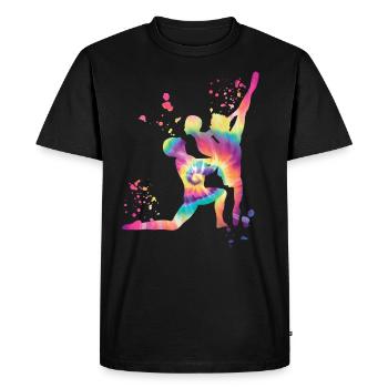 Ballet Danse Couple Femme Ballerine - T-shirt Premium bio Homme - noir - Devant - Nico (187cm)