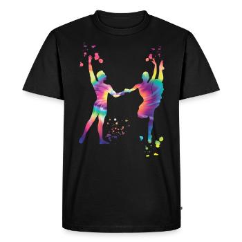 Ballet Danse Couple Femme Ballerine - T-shirt Premium bio Homme - noir - Devant - Nico (187cm)