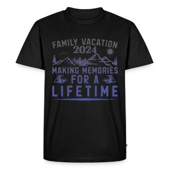 Summer holidays with the family Creating memories - Men's Premium Organic T-Shirt - black - Front - Nico (187cm)