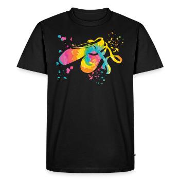 Chaussures de ballet Danseuse Mme Ballerine - T-shirt Premium bio Homme - noir - Devant - Nico (187cm)