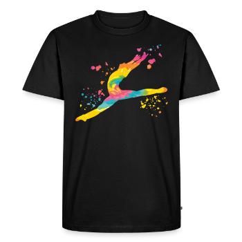 Ballet Danseur Colorsplash Man Ballerino - T-shirt Premium bio Homme - noir - Devant - Nico (187cm)