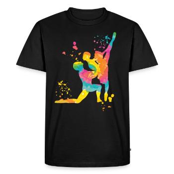 Ballet Danse Couple Femme Ballerine - T-shirt Premium bio Homme - noir - Devant - Nico (187cm)