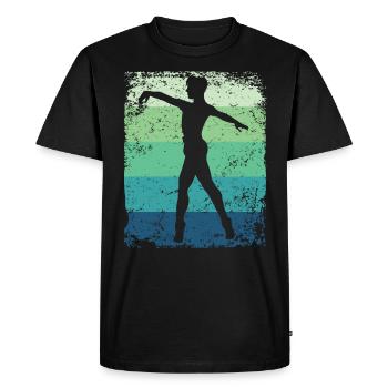 Ballet Danseur Vintage Man Ballerino - T-shirt Premium bio Homme - noir - Devant - Nico (187cm)