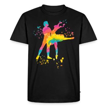 Ballet Danse Couple Femme Ballerine - T-shirt Premium bio Homme - noir - Devant - Nico (187cm)