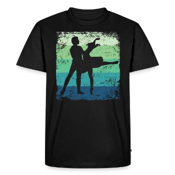 Ballet Dance Couple Ballerine Vintage - T-shirt Premium bio Homme - noir - Devant - Nico (187cm)