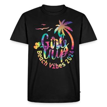 Girl Weekend Girls Trip Beach Vibes 2024 - Men's Premium Organic T-Shirt - black - Front - Nico (187cm)