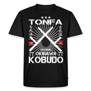 Tonfa Kobudo: The Art of Okinawa - Men's Premium Organic T-Shirt - black - Front - Nico (187cm)