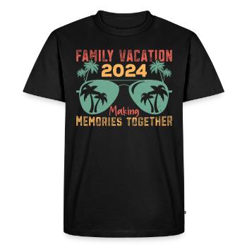 Vacances d’été Vacances en famille - T-shirt Premium bio Homme - noir - Devant - Nico (187cm)