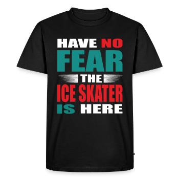 N’ayez pas peur que le patineur sur glace soit là Tenue - T-shirt Premium bio Homme - noir - Devant - Nico (187cm)
