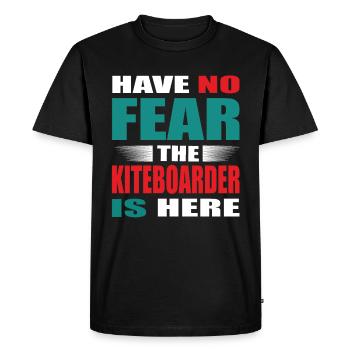 N’ayez pas peur que le kiteboarder soit là Outfit - T-shirt Premium bio Homme - noir - Devant - Nico (187cm)
