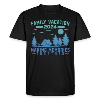 Family Holidays Making Memories - Men's Premium Organic T-Shirt - black - Front - Nico (187cm)