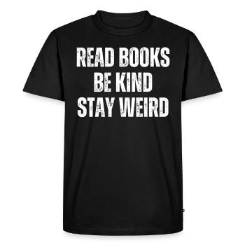 Reading Books Friendly Strange Staying Teacher - Men's Premium Organic T-Shirt - black - Front - Nico (187cm)