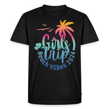Girl Weekend Girls Trip Beach Vibes 2024 - Men's Premium Organic T-Shirt - black - Front - Nico (187cm)