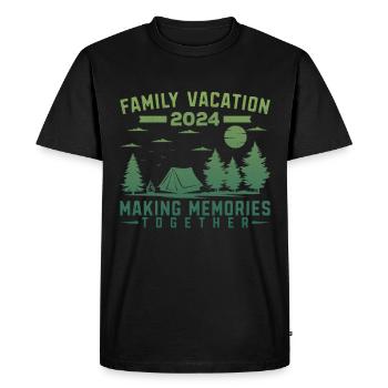 Family Holidays Making Memories - Men's Premium Organic T-Shirt - black - Front - Nico (187cm)