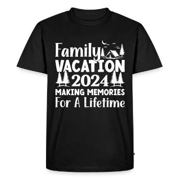 Vacances en famille 2024 Créer des souvenirs - T-shirt Premium bio Homme - noir - Devant - Nico (187cm)