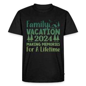 Vacances en famille 2024 Créer des souvenirs - T-shirt Premium bio Homme - noir - Devant - Nico (187cm)