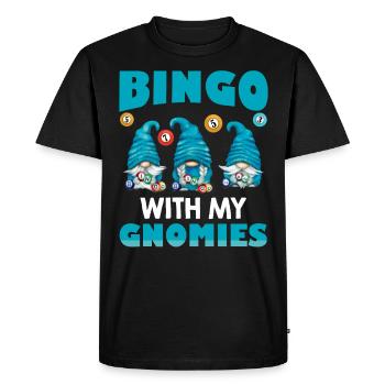 Bingo avec mes gnomies Bingo drôle - T-shirt Premium bio Homme - noir - Devant - Nico (187cm)