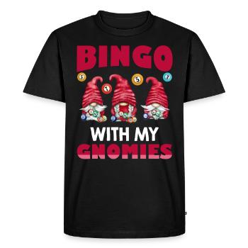 Bingo avec mes gnomies Bingo drôle - T-shirt Premium bio Homme - noir - Devant - Nico (187cm)