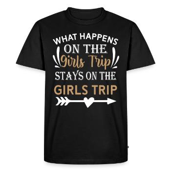 Que se passe-t-il lors du voyage des filles - T-shirt Premium bio Homme - noir - Devant - Nico (187cm)