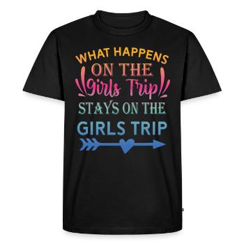 Que se passe-t-il lors du voyage des filles - T-shirt Premium bio Homme - noir - Devant - Nico (187cm)