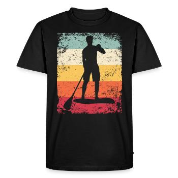 Stand Up Paddling Stand Up Board Sup - Men's Premium Organic T-Shirt - black - Front - Nico (187cm)