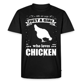 Just a Girl Who Loves Chickens Outfit - Men's Premium Organic T-Shirt - black - Front - Nico (187cm)