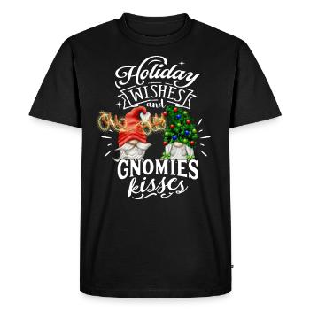 Noël Souhaits de Noël Gnomies Bisous - T-shirt Premium bio Homme - noir - Devant - Nico (187cm)