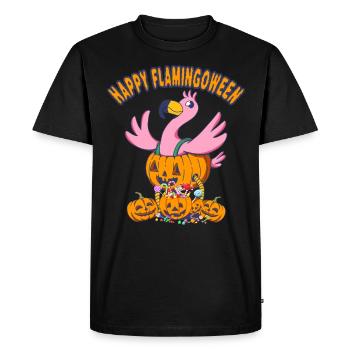 Halloween Happy Flamingoween Flamingo - T-shirt Premium bio Homme - noir - Devant - Nico (187cm)