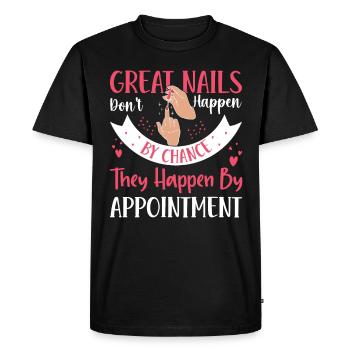 Les beaux ongles ne sont pas le fruit du hasard - T-shirt Premium bio Homme - noir - Devant - Nico (187cm)