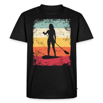 Stand Up Paddle Stand Up Board Sup - T-shirt Premium bio Homme - noir - Devant - Nico (187cm)