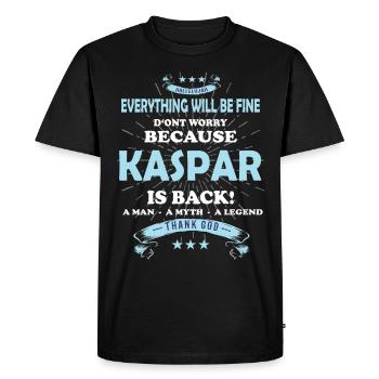 Everything will be fine Kaspar Is back - Men's Premium Organic T-Shirt - black - Front - Nico (187cm)