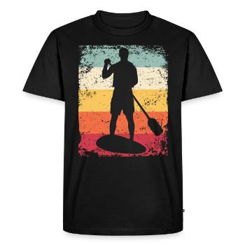 Stand Up Paddle Stand Up Board Sup - T-shirt Premium bio Homme - noir - Devant - Nico (187cm)