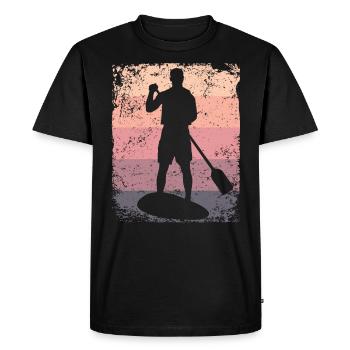 Stand Up Paddle Stand Up Board Sup - T-shirt Premium bio Homme - noir - Devant - Nico (187cm)