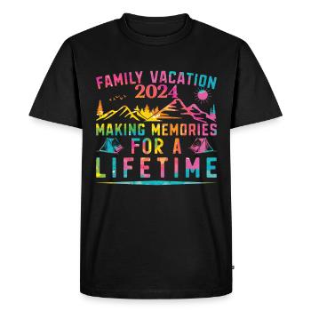 Summer holidays with the family Creating memories - Men's Premium Organic T-Shirt - black - Front - Nico (187cm)