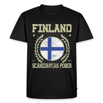 Cool Finland Design - Men's Premium Organic T-Shirt - black - Front - Nico (187cm)
