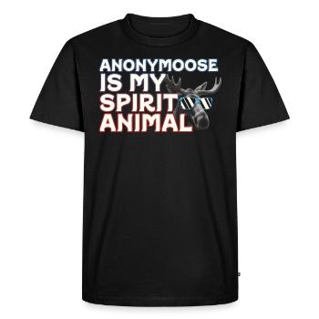 Anonymousoose est mon animal spirituel orignal cool - T-shirt Premium bio Homme - noir - Devant - Nico (187cm)