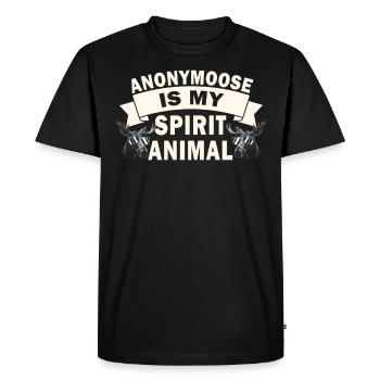 Anonymousoose est mon animal spirituel orignal cool - T-shirt Premium bio Homme - noir - Devant - Nico (187cm)