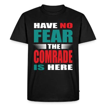 N’ayez pas peur, le camarade est là Tenue - T-shirt Premium bio Homme - noir - Devant - Nico (187cm)