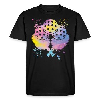 Équipe de pickleball du club Wiffleball - T-shirt Premium bio Homme - noir - Devant - Nico (187cm)