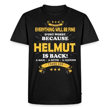 Everything will be fine Helmut Is back - Men's Premium Organic T-Shirt - black - Front - Nico (187cm)