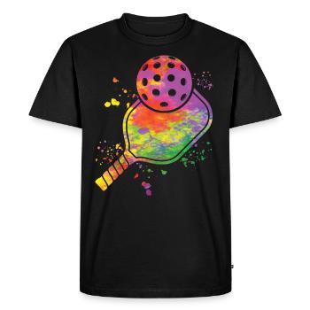 Équipe de pickleball du club Wiffleball - T-shirt Premium bio Homme - noir - Devant - Nico (187cm)