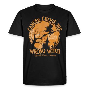 Le cancer a choisi la mauvaise appendicectomie de sorcière - T-shirt Premium bio Homme - noir - Devant - Nico (187cm)