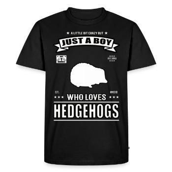 Juste un garçon qui aime la tenue de hérisson - T-shirt Premium bio Homme - noir - Devant - Nico (187cm)