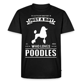 Juste un garçon qui aime la tenue de caniche - T-shirt Premium bio Homme - noir - Devant - Nico (187cm)