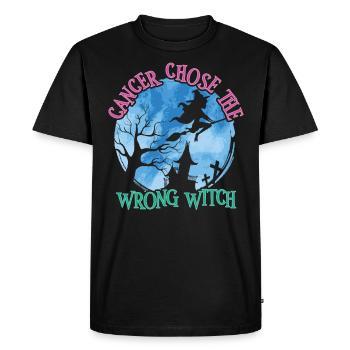 Le cancer a choisi la mauvaise sorcière Cancer de la thyroïde - T-shirt Premium bio Homme - noir - Devant - Nico (187cm)