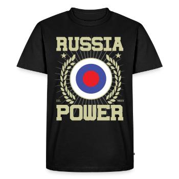 Design Cool Russie - T-shirt Premium bio Homme - noir - Devant - Nico (187cm)