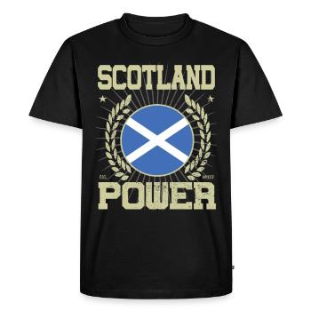 Cool Scotland Design - T-shirt Premium bio Homme - noir - Devant - Nico (187cm)