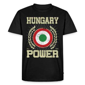 Hongrie Cool, Design - T-shirt Premium bio Homme - noir - Devant - Nico (187cm)